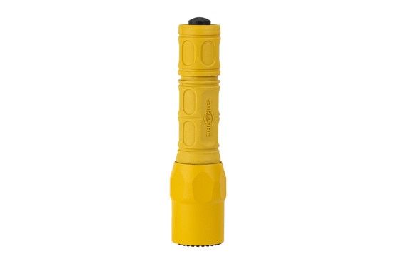 Surefire G2X Pro Dual Output Handheld Light in Yellow has a polymer and aluminum body